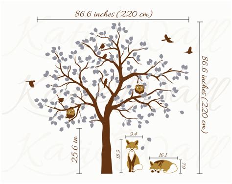 Nursery Tree Wall Decals Large Nursery Wall Decoration White - Etsy