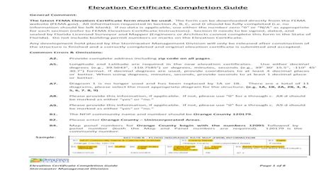 Pdf Elevation Certificate Completion Guide Elevation Certificate Completion Guide Page 2 Of