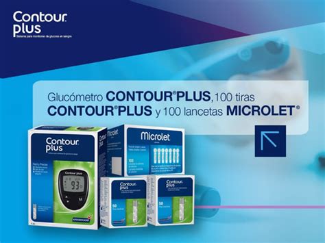 Glucómetro Contour Plus Con 100 Tiras Y 100 Lancetas Meses sin intereses