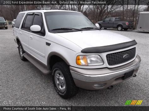 Oxford White 2001 Ford Expedition Eddie Bauer 4x4 Medium Parchment Interior