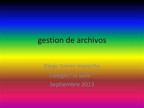 Gestion De Archivos PPT