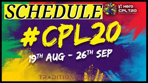 Caribbean Premier League 2024 Schedule Squad Fixture Timing Venue