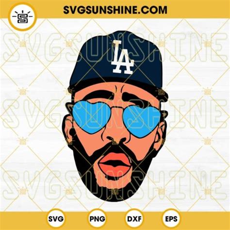 Bad Bunny Heart Baseball Svg Bad Bunny Dodgers Svg Bad Bunny Astros