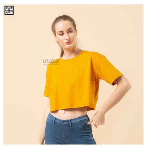 Kaos Polos Croptop Oversize Cotton Combed 24s Wanita Oversized Crop Top