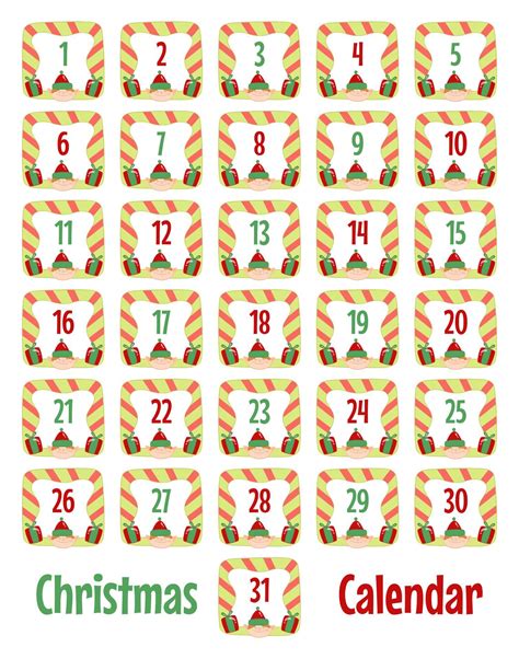 Christmas Numbers To Free Pdf Printables Printablee