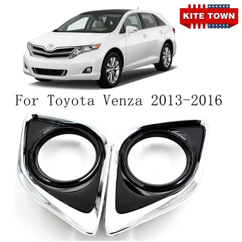 Pair Of Fog Light Lamp Bumper Cover Insert Rh Lh For Toyota Venza