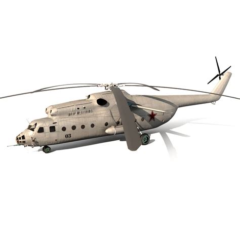 Mil Mi-6 Helicopter 3D Model $89 - .obj .dae .blend .3ds - Free3D