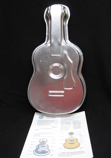 Wilton Guitar Cake Pan 502 933 Guitar Shaped Metal Mold Etsy