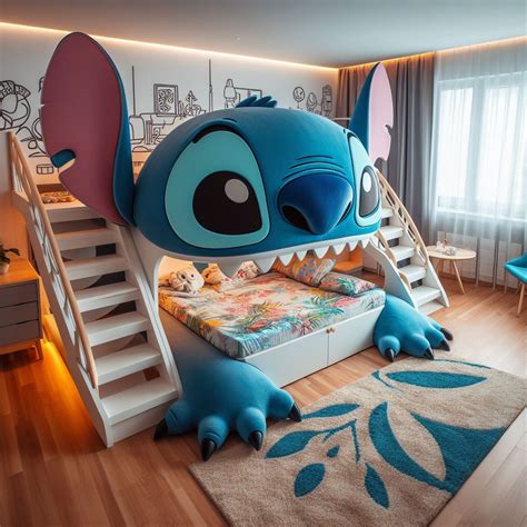 Stitch Inspired Bed Create The Perfect Bedroom With Fun Cozy And