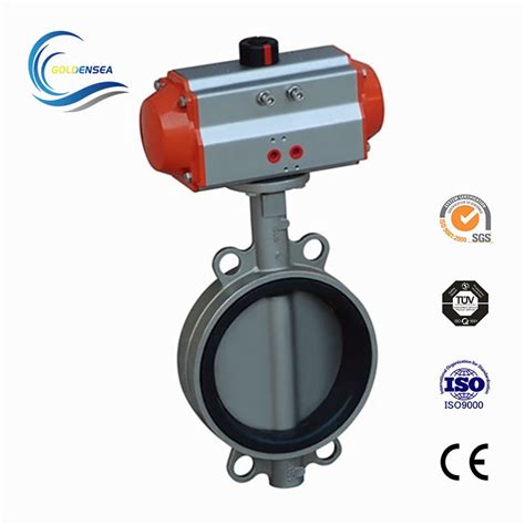 Cast Iron Acid And Alkali Resistance PTFE Wafer Butterfly Valves