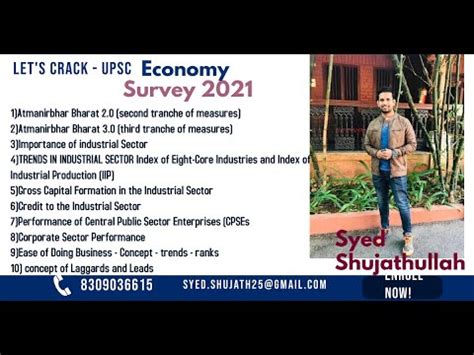 Economic Survey Industrial Sector Upsc Ias Youtube