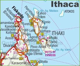 Ithaca Maps | Greece | Maps of Ithaca Island (Ithaka)