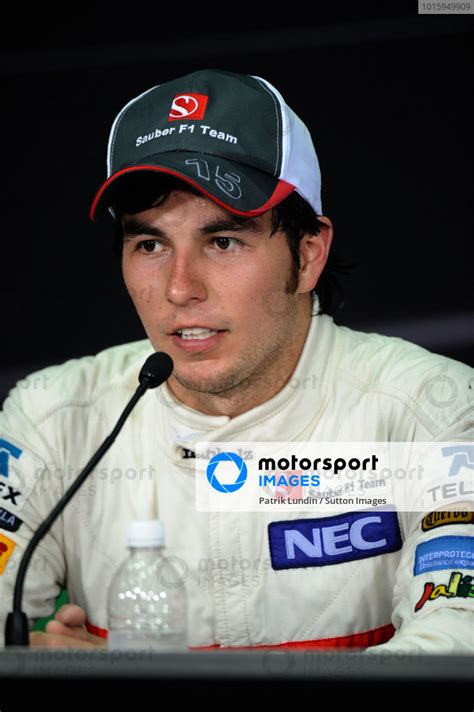 Sergio Perez Mex Sauber In The Post Race Press Conference Formula