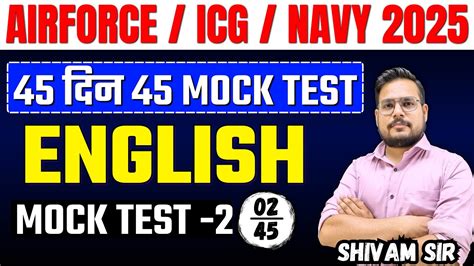 Airforce Icg English Mock Test English Mock Test For