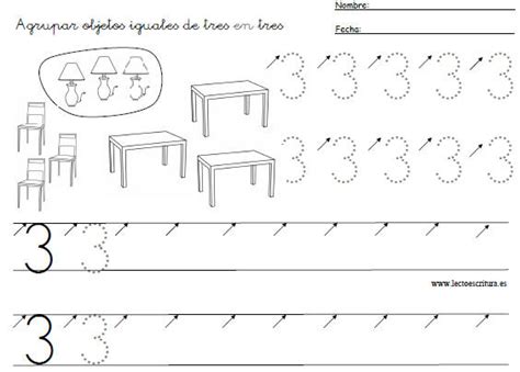 NUEVO BLOG x1ed blogspot mx El Número 3 Fichas de Trabajo