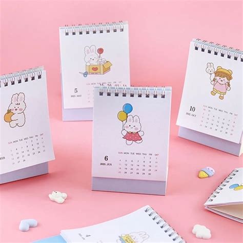 SWEET Alat Tulis Sekolah Ornamen Meja Kerja Kalender Lipat Penjadwal