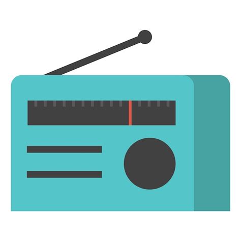 Premium Vector Radio Icon In Flat Color Style