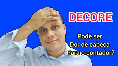 Quais cuidado tomar na emissão do DECORE Wellington Ribeiro YouTube