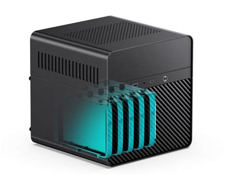 JONSBO N2 BLACK Mini NAS Case ITX 5 1 Disk Bays Mini Aluminum With