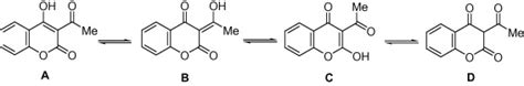 Possible Tautomeric Structures Of 3 Acetyl 4 Hydroxycoumarin Ad