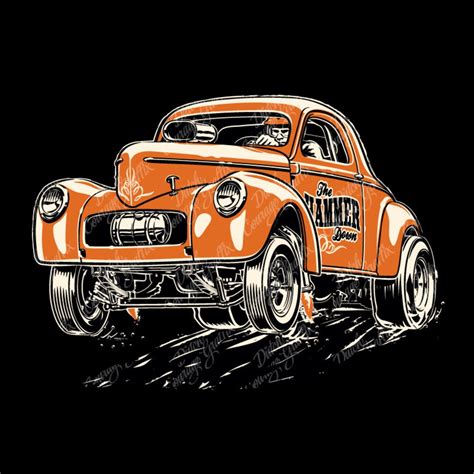 1940 Gasser Coupe Digital Vector File Pms Colors Etsy