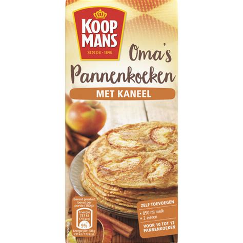 Koopmans Mix Voor Oma S Pannenkoeken Met Kaneel Aanbieding Bij Albert Heijn