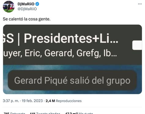 Piqué se sale del grupo de WhatsApp de la Kings League tras pelearse