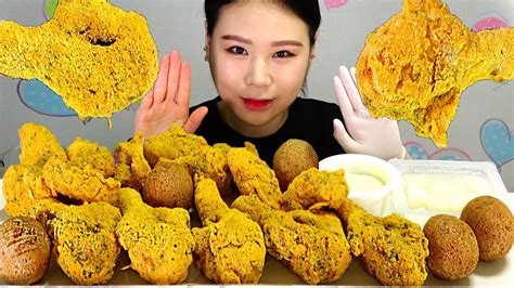 Bhc 뿌링클 콤보 치킨 치즈볼 먹방 Mukbang Youtube