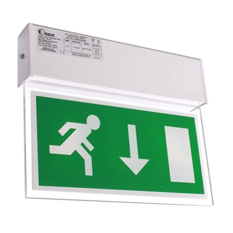 Single Sided Hanging LED Emergency Fire Exit Sign Romney 39 99 Ex VAT