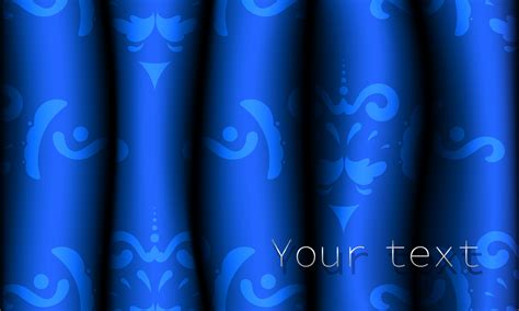 Blue realistic curtain with a pattern. Vector illustration. 4598449 Vector Art at Vecteezy