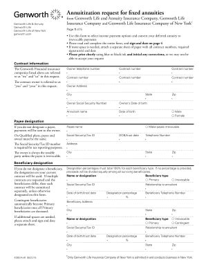 Fillable Online Annuitization Request For Fixed Annuities Fax Email