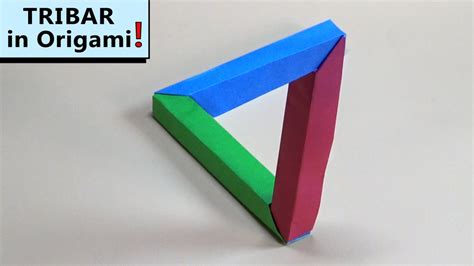 How To Make The Tribar In Origami D Impossible Triangle Penrose