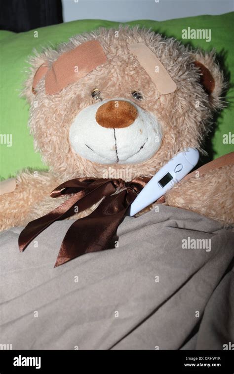 Sick Teddy Bear Stock Photo Alamy