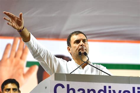 Congress Leader Rahul Gandhi Addressing An Election Rally At Latur In