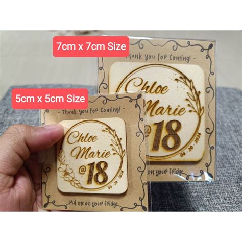 Wood Ref Magnets Customized Give Aways Souvenirs Free Layout Shopee