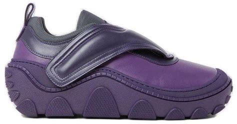 Kiko Kostadinov Tonkin Touch Strap Almond Toe Sneakers In Purple For