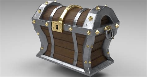 Stlized Treasure Chest Low Poly Game Asset Finished Projects