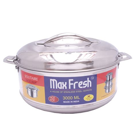 Buy Max Fresh Stainless Steel Hot Pot Ml Cm X Cm X Cm Piece Silver Online At