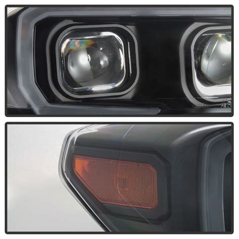 Xtune Toyota Tacoma Drl Light Bar Projector Headlights Black