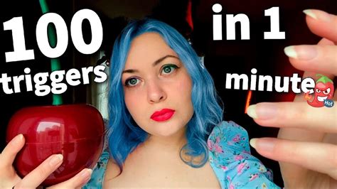 Asmr 100 Triggers In 60 Seconds { 100 Triggers In 1 Minute } Youtube