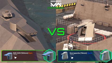 SWS 3CR 122mm VS Sovraponte 76mm Dual Purpose Cannon Comparison