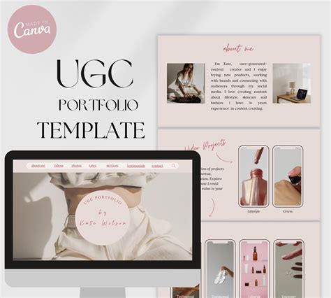 Ugc Portfolio Template For Beginners Ugc Portfolio Template Canva Ugc