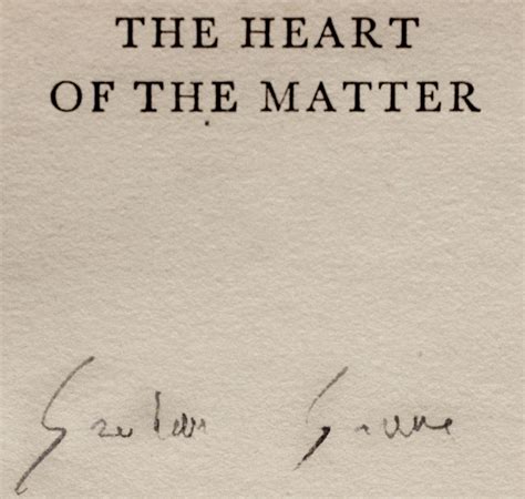 Greene Graham The Heart Of The Matter First Edition Signed 1948