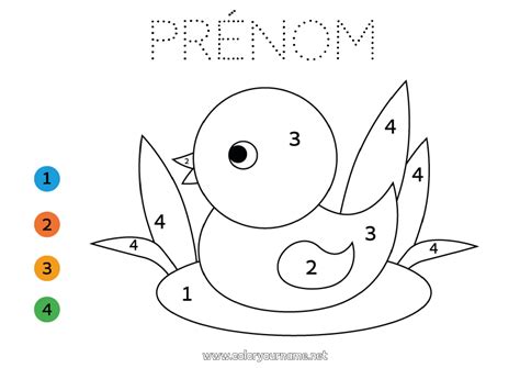 Coloriage N Chiffre Oiseau Activit S Enfants