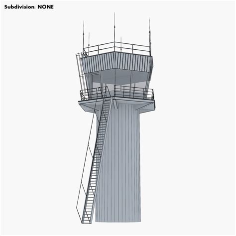 Airport Air Traffic Control Tower M 1 - 3D Model by Zurel