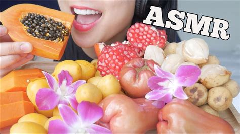 Asmr Exotic Fruits Eating Sounds No Talking Sas Asmr Youtube