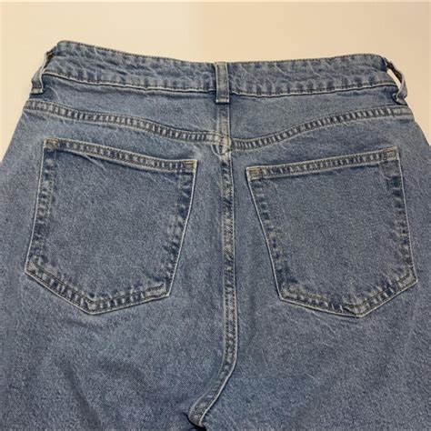 Super Cute Blue High Waisted Mom Jeans From Handm Depop