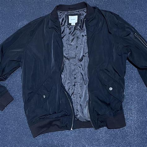 Old Navy Large Bomber Jacket Black - Depop