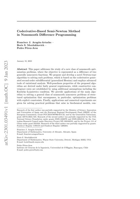 PDF Coderivative Based Semi Newton Method In Nonsmooth Difference