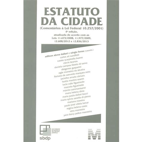 Lei 10257 De 2001 Estatuto Da Cidade Pdf Dicas De Lei